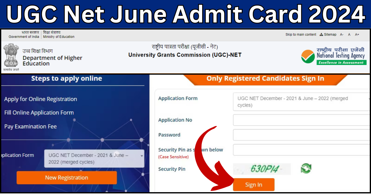 UGC Net June Admit Card 2024