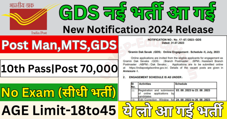 Post Office New GDS Vacancy 2024