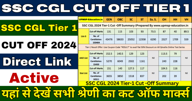 SSC CGL Cut Off Tier 1