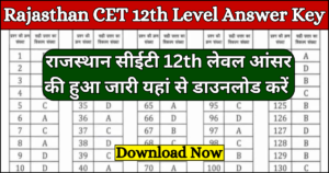 Rajasthan CET 12th Level Answer Key