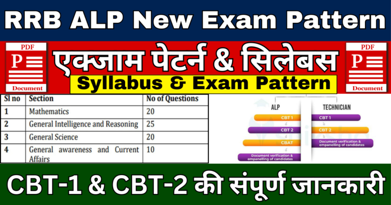 RRB ALP New Exam Pattern 2024