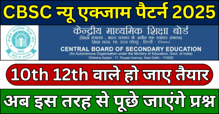 CBSC Exam Pattern 2025 in Hindi