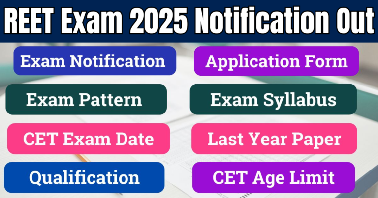 REET Exam 2025 Notification Out